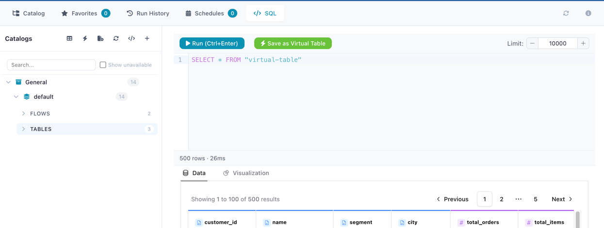 SQL editor