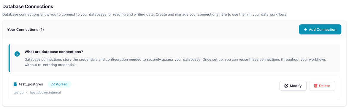 Database Connection Manager