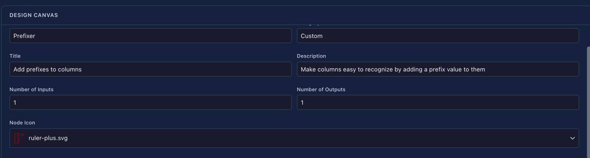 Node Metadata Section