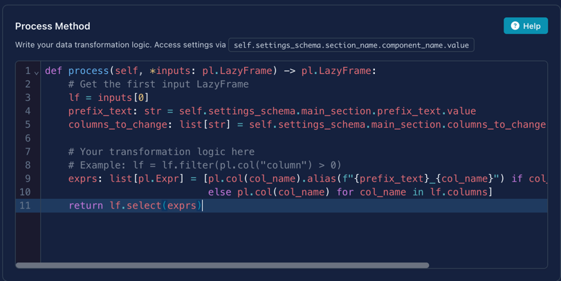 Process Method Editor