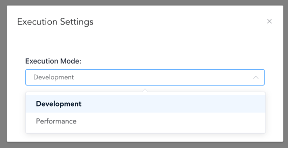 execution settings